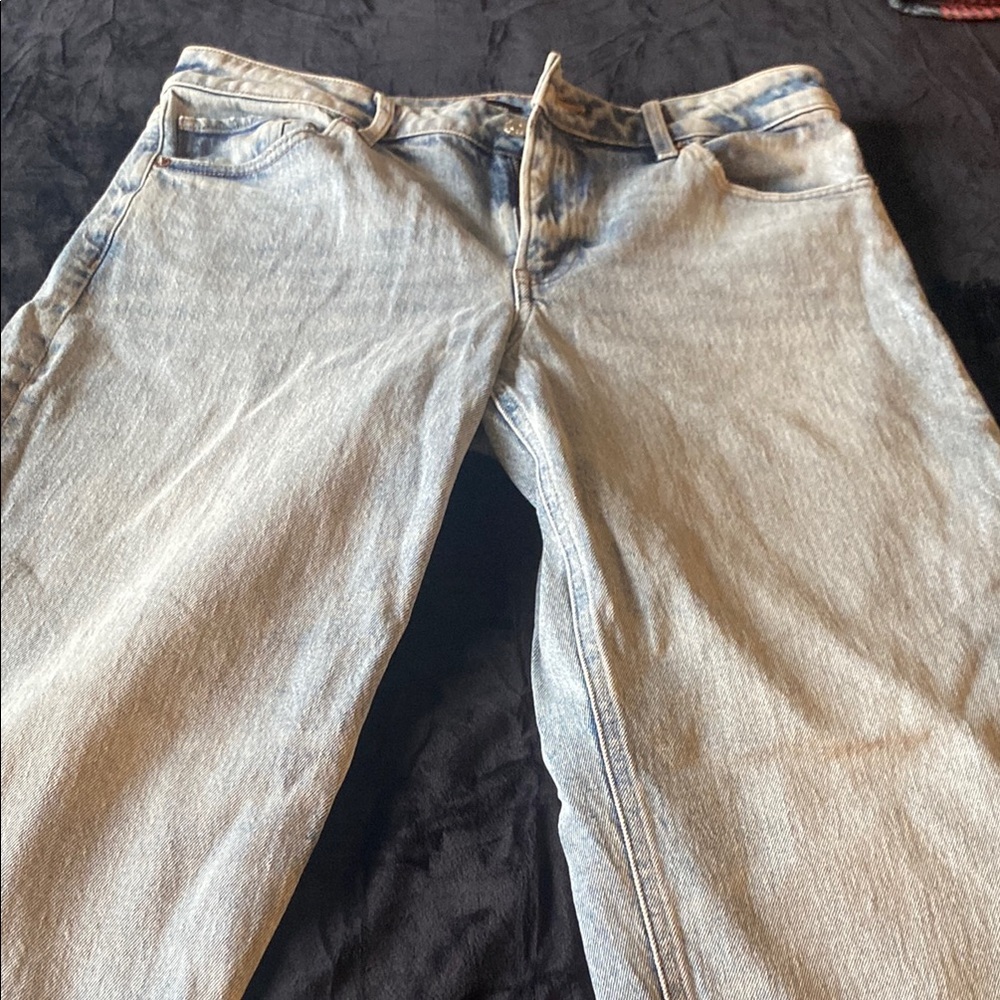 Express Light Blue Jeans with Vintage Look